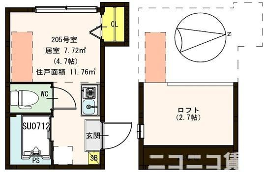 【間取り】 | ハーモニーテラス日ノ出町Ⅲ