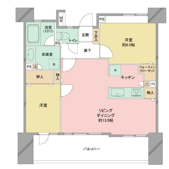 レーベンリヴァーレココキューブの間取り|間取りです。