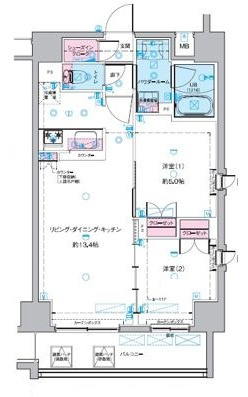 GENOVIA隅田川west　skygardenの間取り|間取りです。