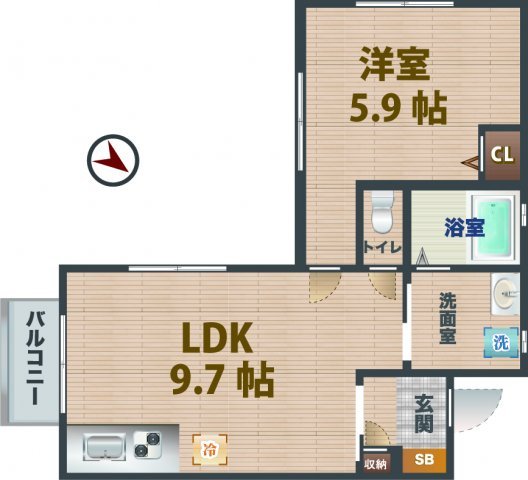 【間取り】 | ヴィヴレ ゆうき | 1LDKのお部屋です。