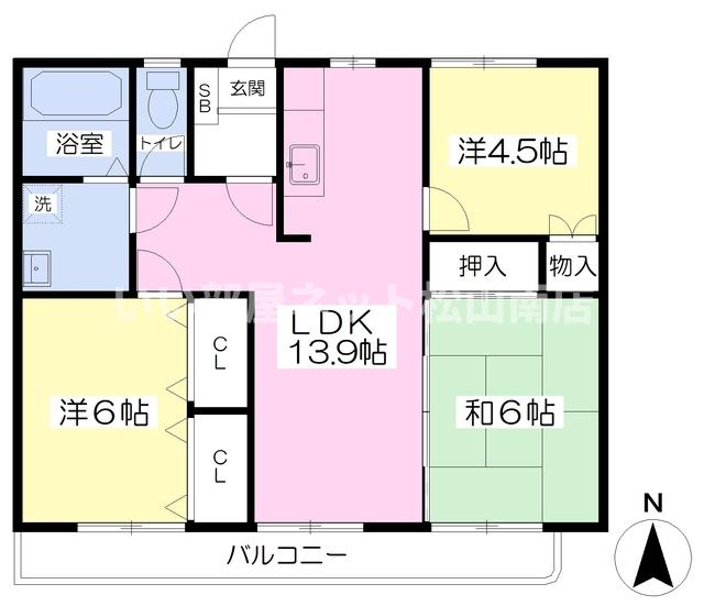 【間取り】 | エクセレンス土居田 