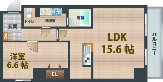 【間取り】 | エスティメゾン高円寺 | 1LDKのお部屋。