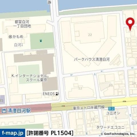 江東区白河２丁目の賃貸マンションの地図