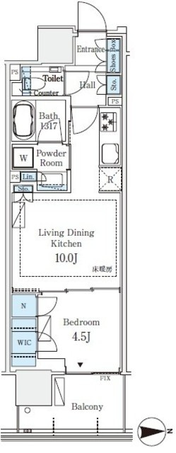 グランドシティタワー月島の間取り