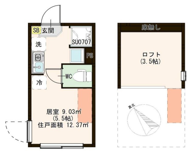 SK（エスケー）フェリス金町の間取り