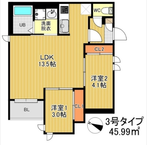【間取り】 | REGALEST　サンメゾン井尻