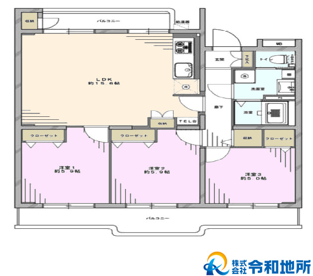 湘南ライフタウン駒寄第一住宅　3号棟の間取り