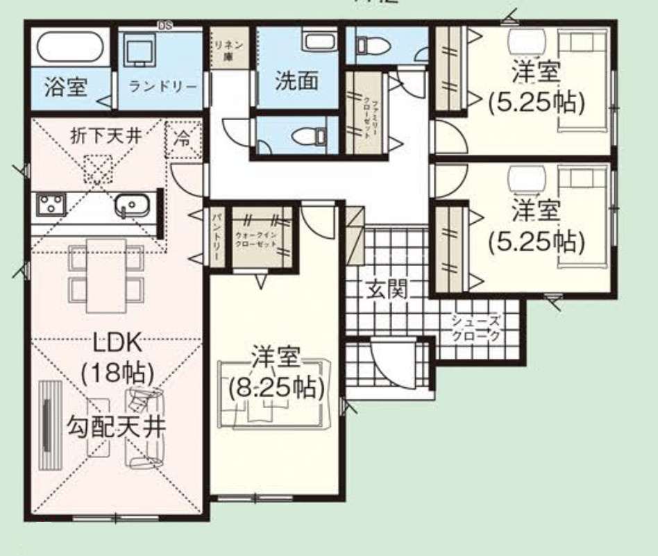 瀬戸市品野町7期1棟の間取り