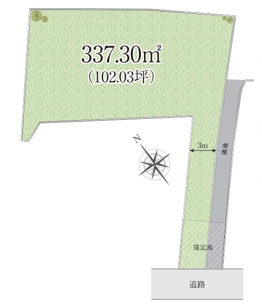 戸塚区汲沢5丁目 土地 4280万円の区画図