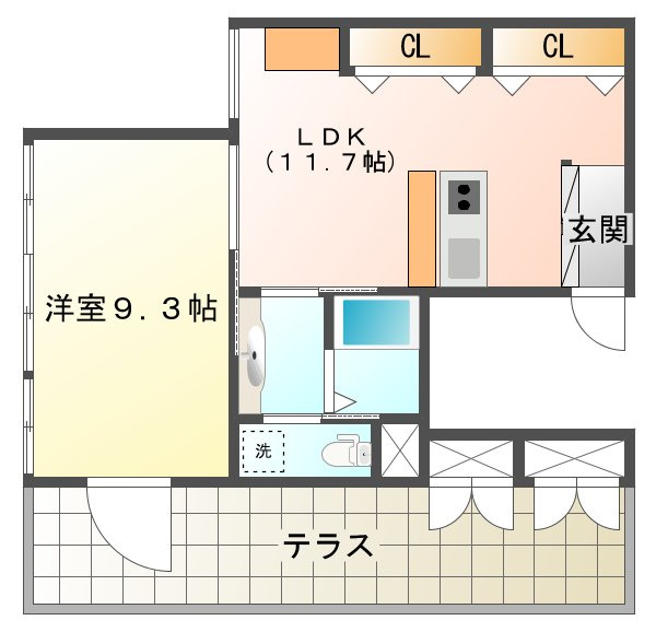 リブラブウエストの間取り