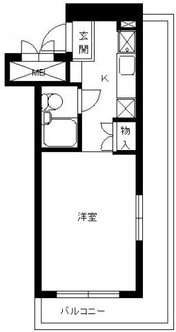 スカイコート綱島第3の間取り|間取りです。