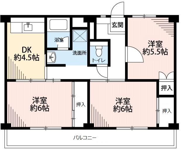 【間取り】 | ビレッジハウス幸田１号棟