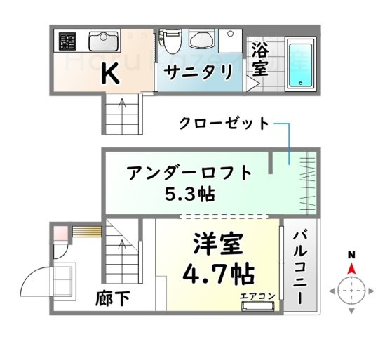 【間取り】 | フレシールA【名古屋市賃貸・ネット無料】