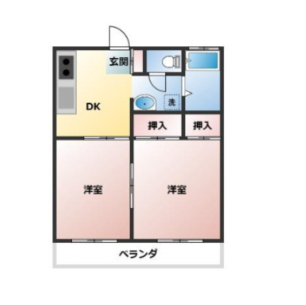 北方ハイツの間取り