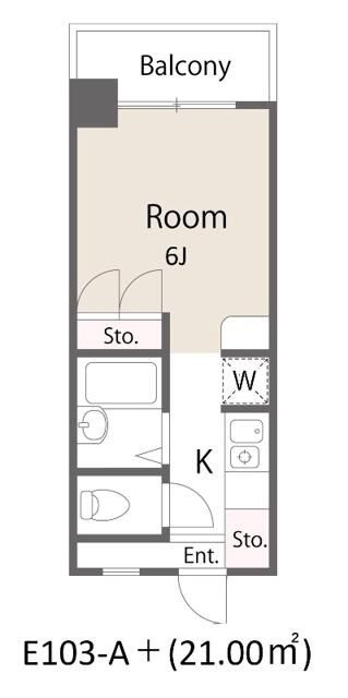 フジマンション末広（Ｅ－１０３）の間取り