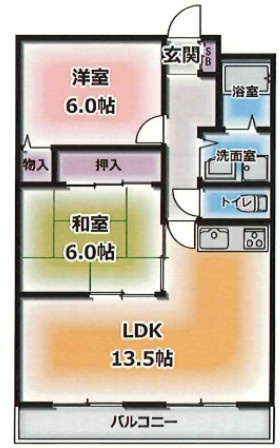ハッピーコート加古川の間取り