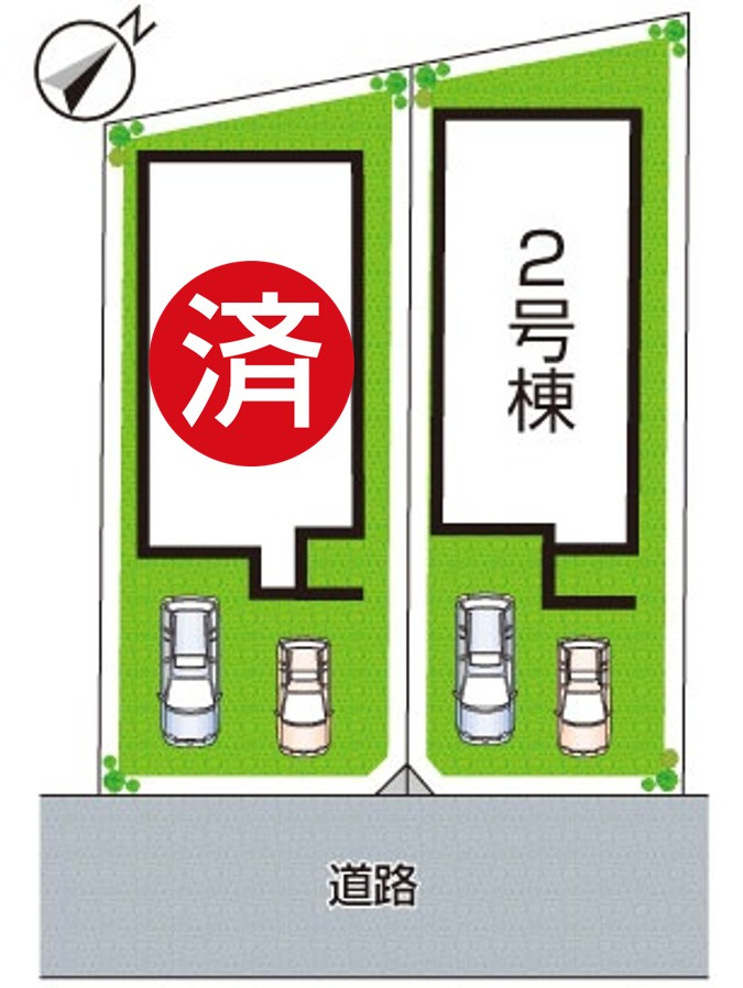 29日(土)30日(日)現地ご見学可能！　高槻市真上町　ラスト1邸の区画図|全2区画