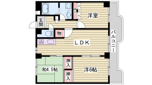 エクセル東加古川弐番館の間取り