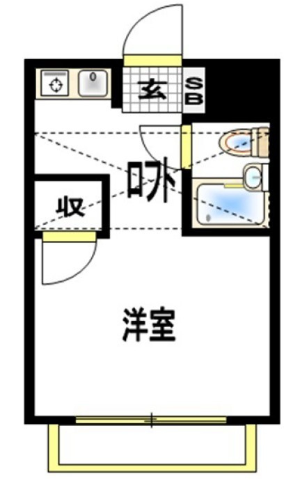 ベルピア河辺第１－１の間取り