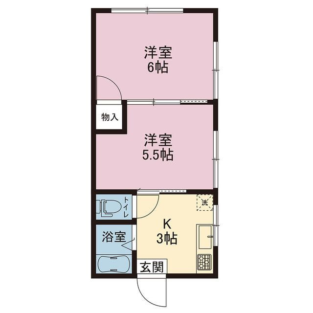 衣笠ハイツの間取り