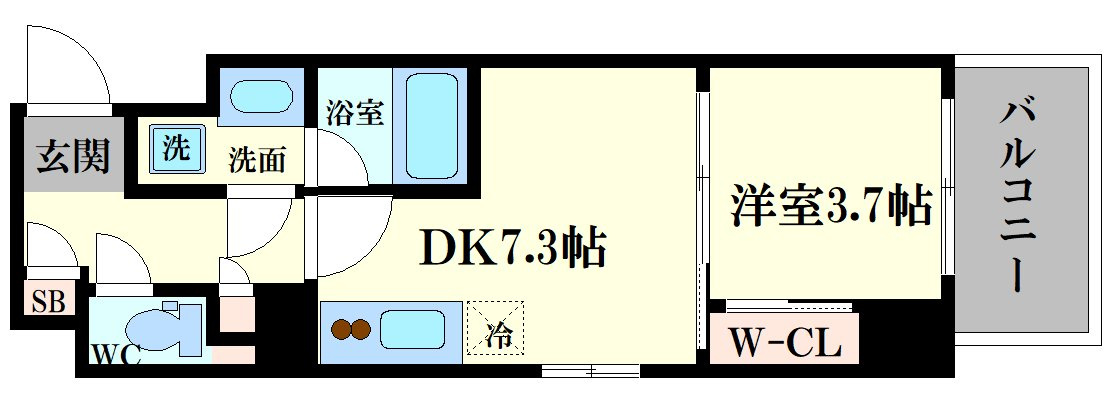 エスリードレジデンス大阪天王寺の間取り