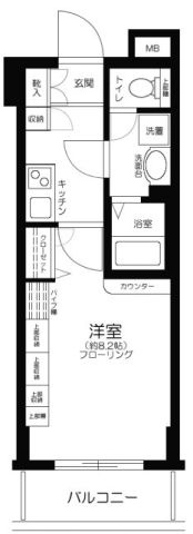 エスコート芝浦ＥＡＳＴの間取り|間取りです。