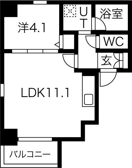 ベルルージュ名駅西の間取り