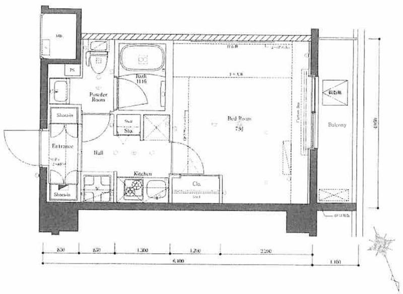 板橋区赤塚新町３丁目の賃貸マンションの間取り