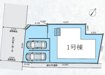 藤沢市善行4期　新築戸建　全１棟の区画図