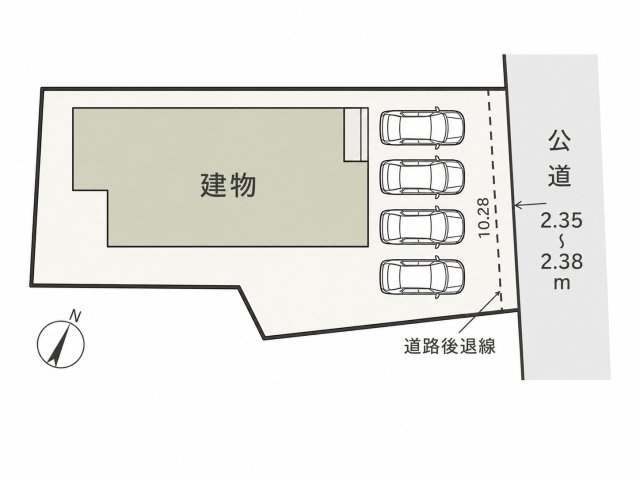 売新築戸建　静岡市駿河区広野４丁目の区画図