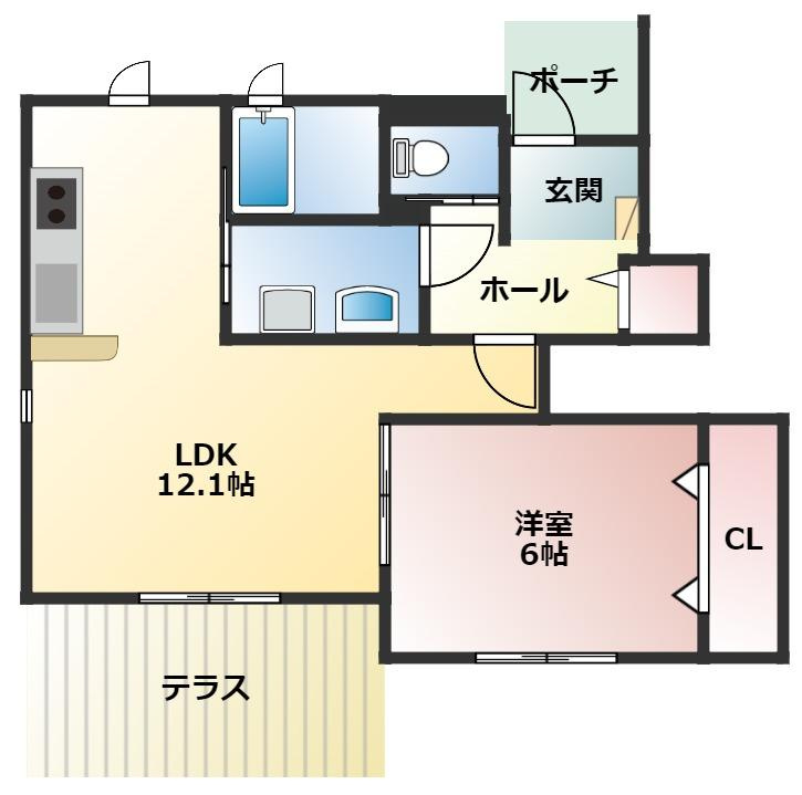 ユトリロ忠興３の間取り