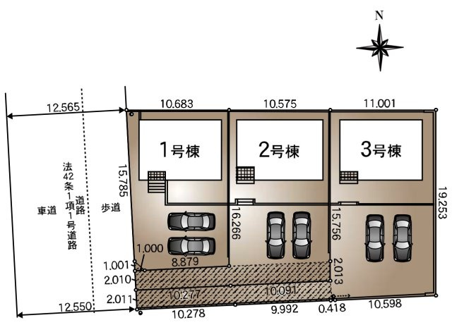【新築戸建】前橋市川原町第4の区画図|■区画図