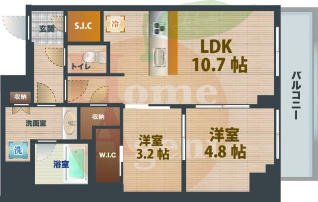 【間取り】 | ザ・パークハビオ高円寺レジデンス | 1SLDKのお部屋です。