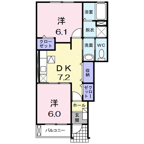 レバンテＡの間取り