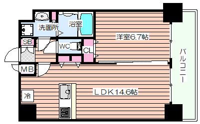 【間取り】 | プレサンス立売堀パークシティ