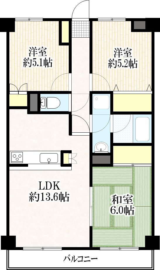 リーベスト昭島の間取り