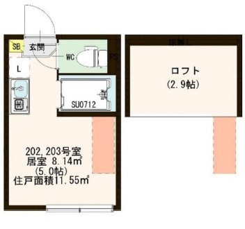 カレッジヒルズ小竹向原の間取り