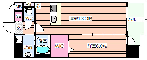 【間取り】 | プレサンス新町ウィズ　ジョイ