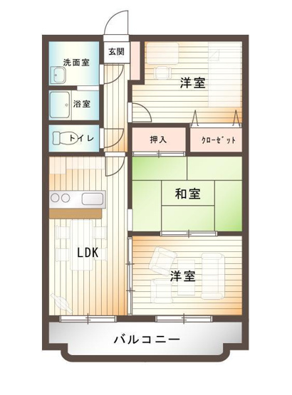 【間取り】 | サンコート大島Ｃ棟 | サンコート大島Ｃ棟の間取り