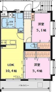 【間取り】 | エアフォルクIII | エアフォルクIIIの間取り
