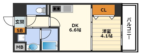アザレア梅田の間取り|広いお部屋です