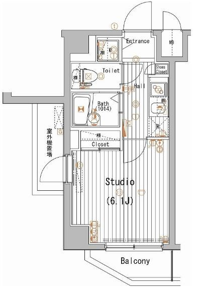 ガーラ・ステーション清澄白河の間取り