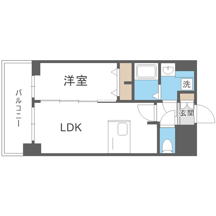 プレサンスOSAKA DOMECITY ワンダーの間取り