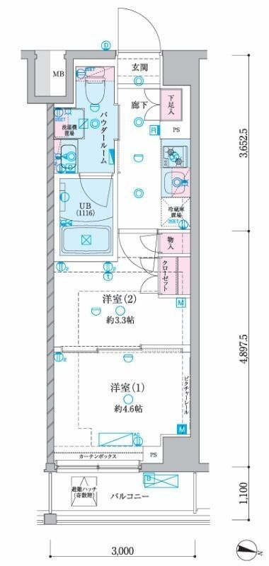 GENOVIA押上Ⅱの間取り