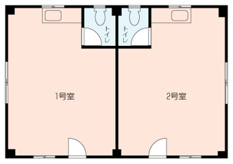 1号室側が賃貸部分です