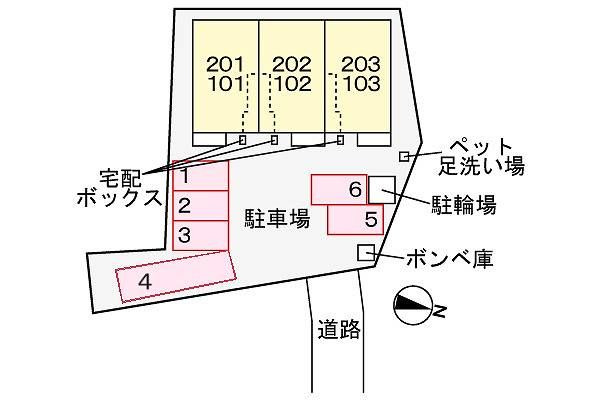 ル　プティ　ボヌール　　刈谷市近郊の賃貸ならクラスホーム刈谷店の駐車場