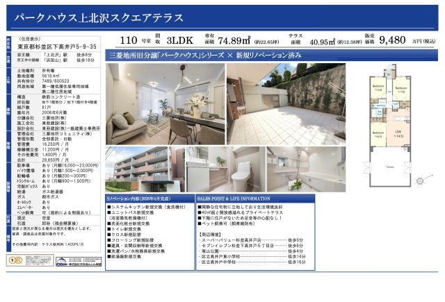 【その他】 | パークハウス上北沢スクエアテラス　仲介手数料無料＋50万円現金プレゼント中