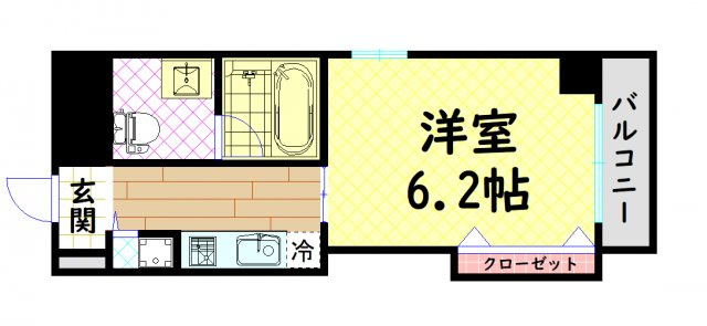 【間取り】 | ワイズコート難波ウエスト