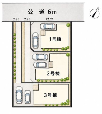 売新築戸建　静岡市駿河区下川原１丁目の区画図