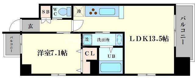 グランカーサ難波元町の間取り